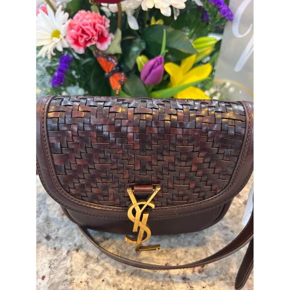 SAINT LAURENT Small Kaia Woven Leather Crossbody Bag - Picture 5 of 12